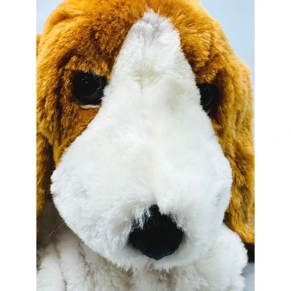Animal Alley Basset Hound Dog Brown White Plush Stuffed Animal Toys R Us 2000 - Picture 2 of 9